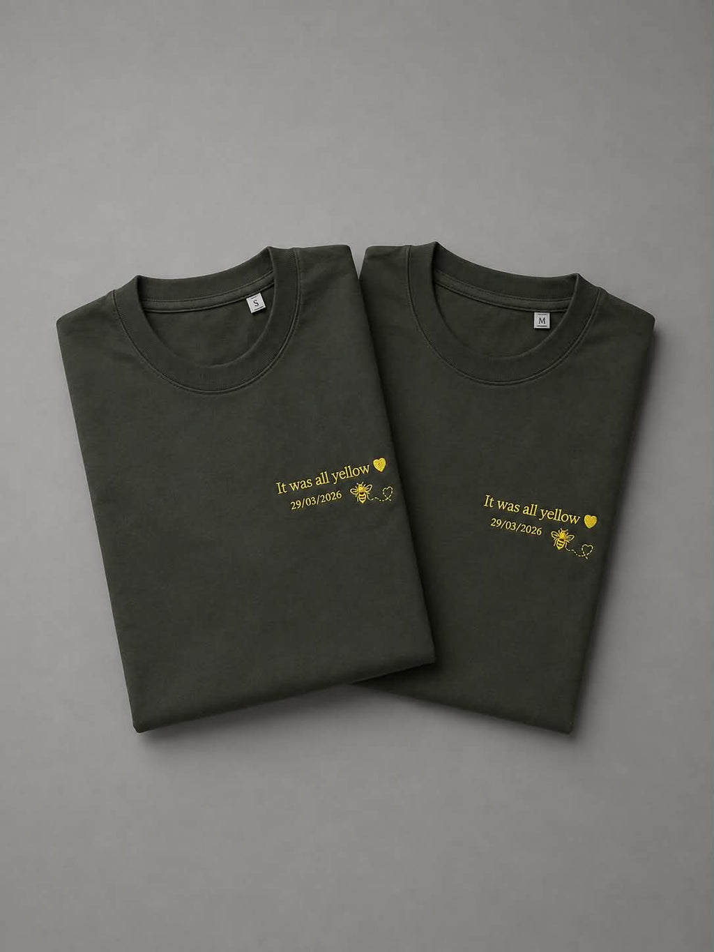 T-shirt met geborduurde tekst