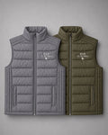 Bodywarmer met geborduurde tekst