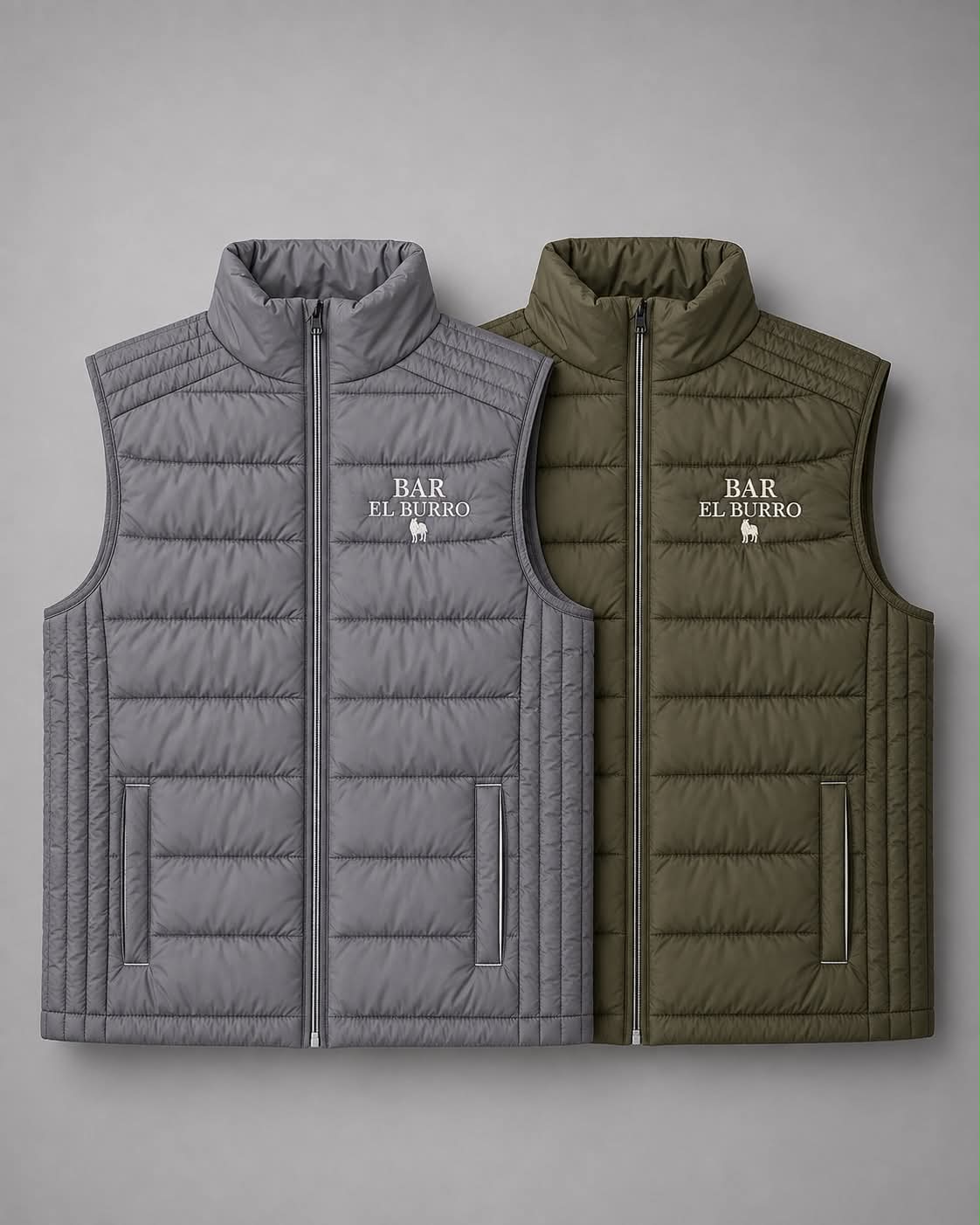 Bodywarmer met geborduurde tekst