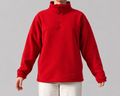Geborduurde LIJNTEKENING op zip-neck fleece unisex