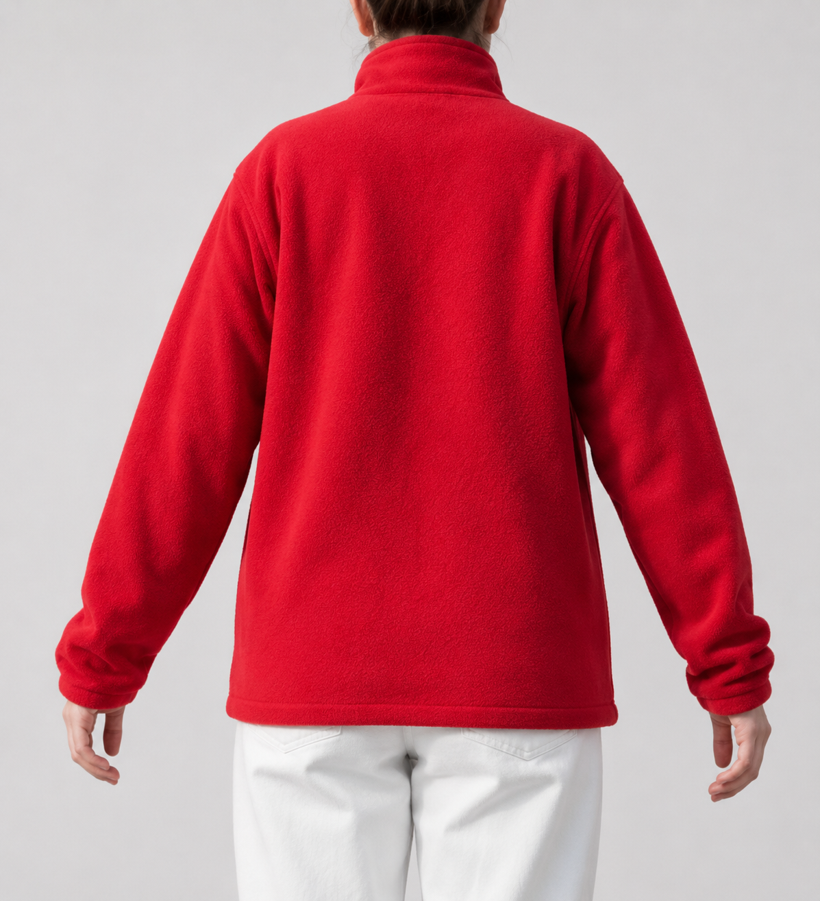 Geborduurde LIJNTEKENING op zip-neck fleece unisex
