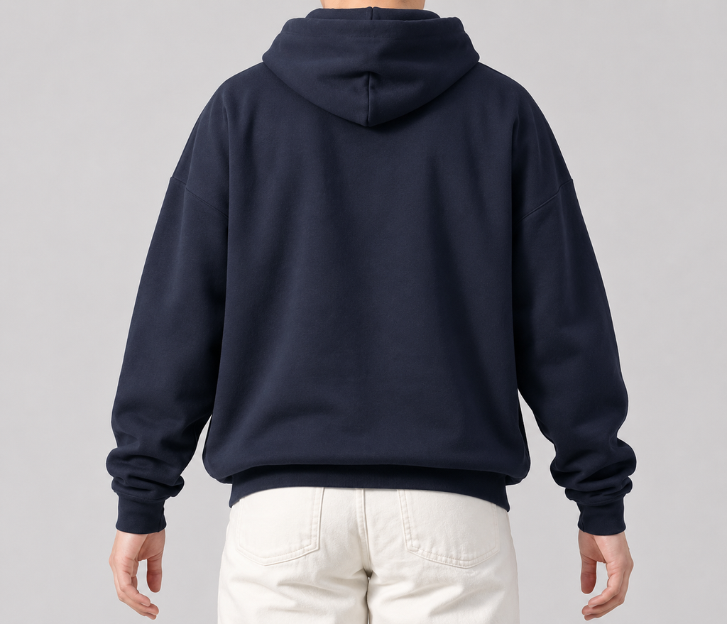 Geborduurde LIJNTEKENING op trui met kap unisex
