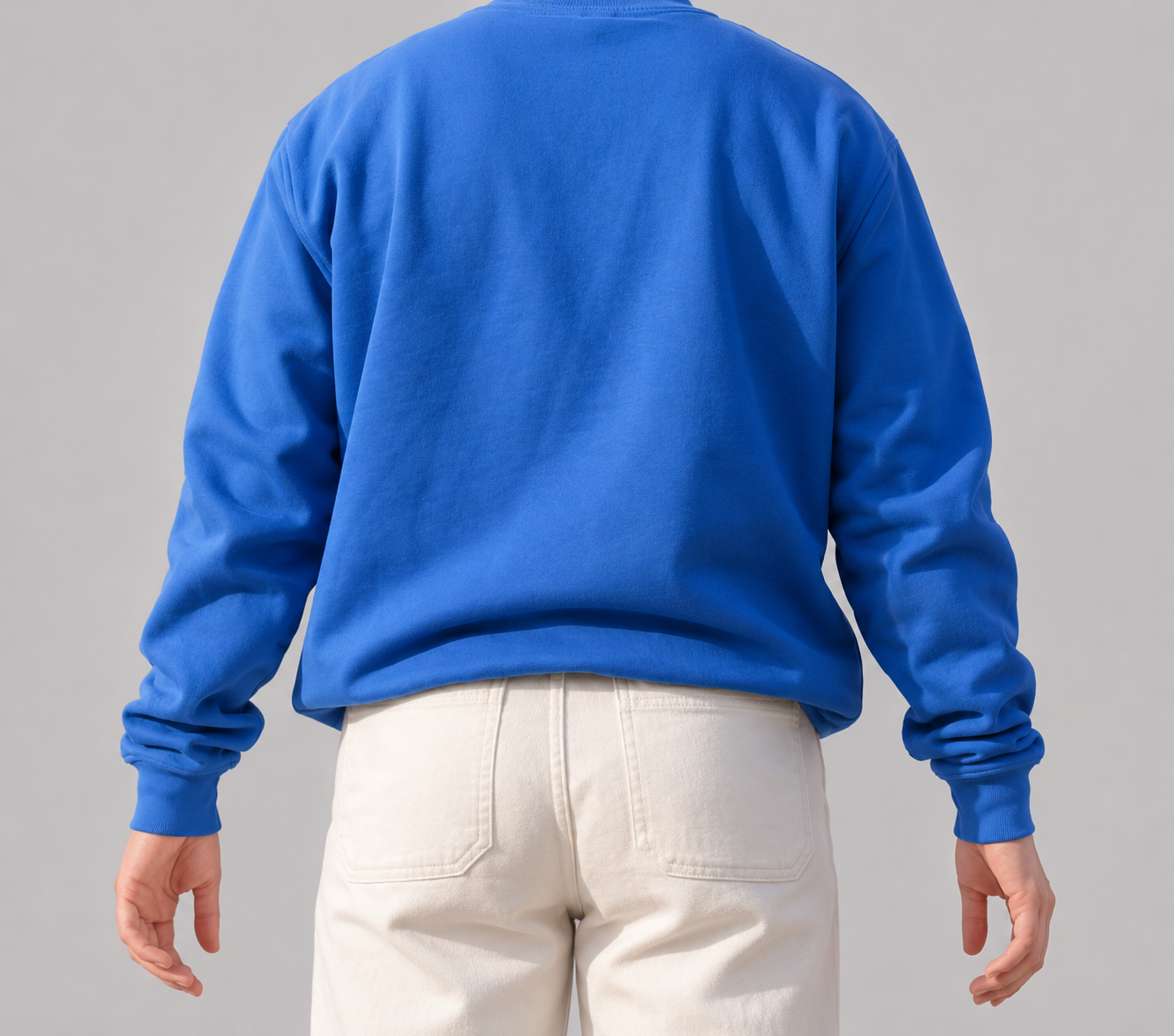 Geborduurde LIJNTEKENING op trui zonder kap unisex