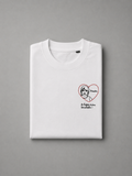 Oversized T-shirt met geborduurde lijntekening