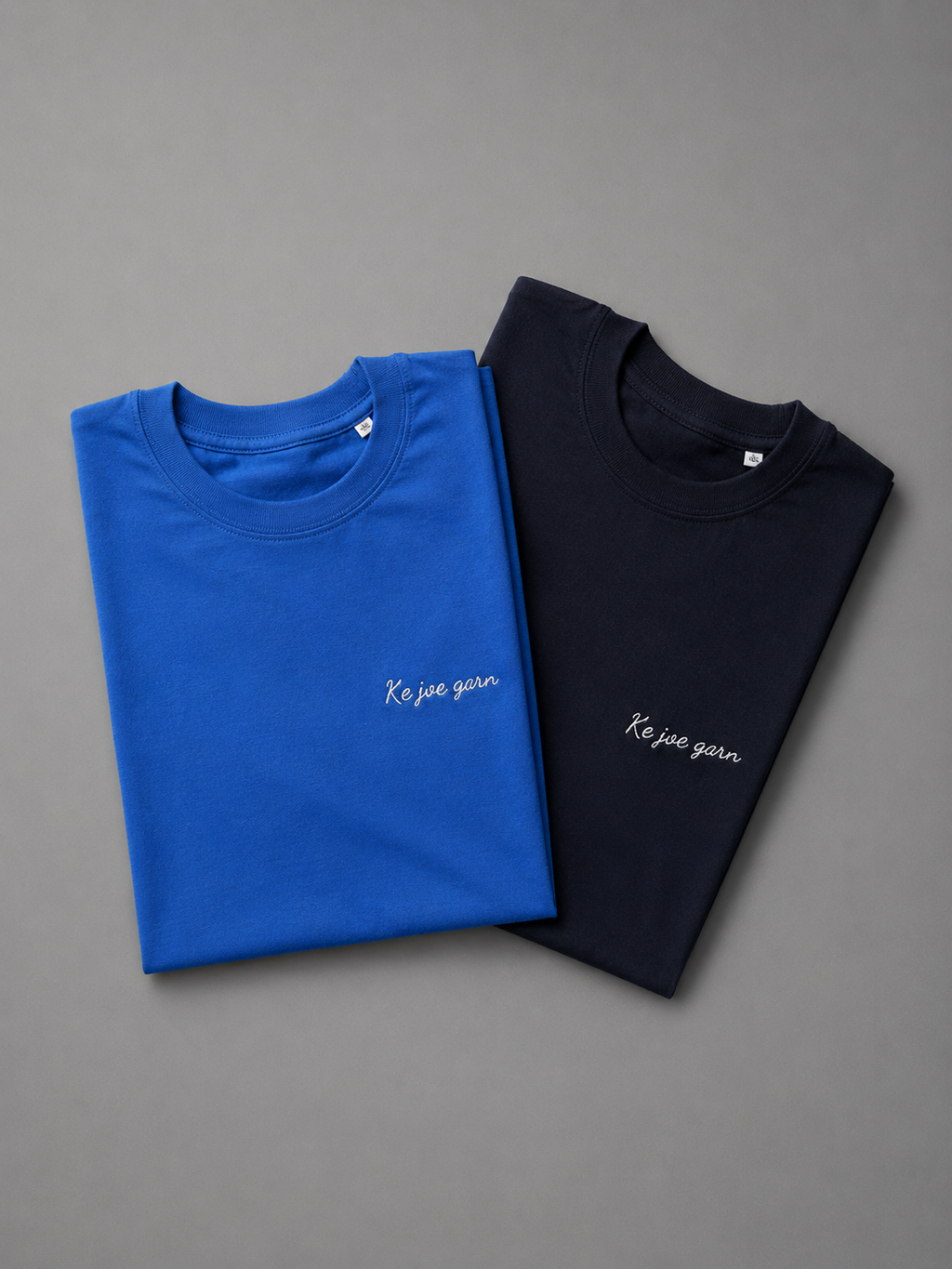 T-shirt met geborduurde tekst