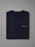 T-shirt met geborduurde tekst