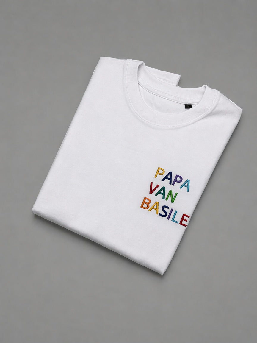 Oversized T-shirt met geborduurde tekst
