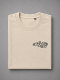 T-shirt met geborduurde lijntekening